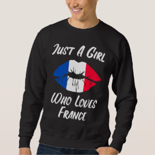 Lips Mouth Love French Flag France Sweatshirt
