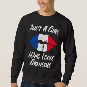 Lips Mouth Love French Flag Grenoble Sweatshirt