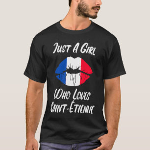 Lips Mouth Love French Flag Saint Etienne T-Shirt