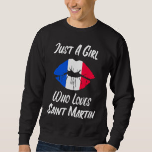 Lips Mouth Love French Flag Saint Martin Sweatshirt