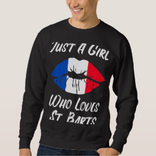 Lips Mouth Love French Flag St Barts Sweatshirt