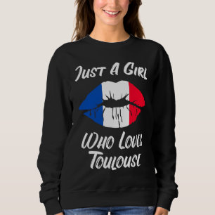 Lips Mouth Love French Flag Toulouse Sweatshirt