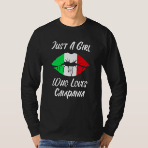 Lips Mouth Love Italian Flag Campania T-Shirt