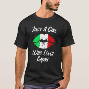 Lips Mouth Love Italian Flag Capri T-Shirt