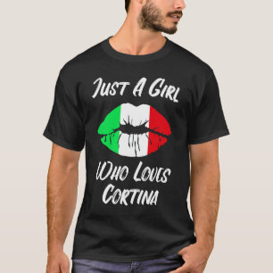 Lips Mouth Love Italian Flag Cortina d'Ampezzo T-Shirt