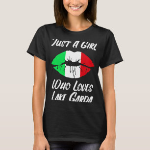 Lips Mouth Love Italian Flag Garda Lake T-Shirt