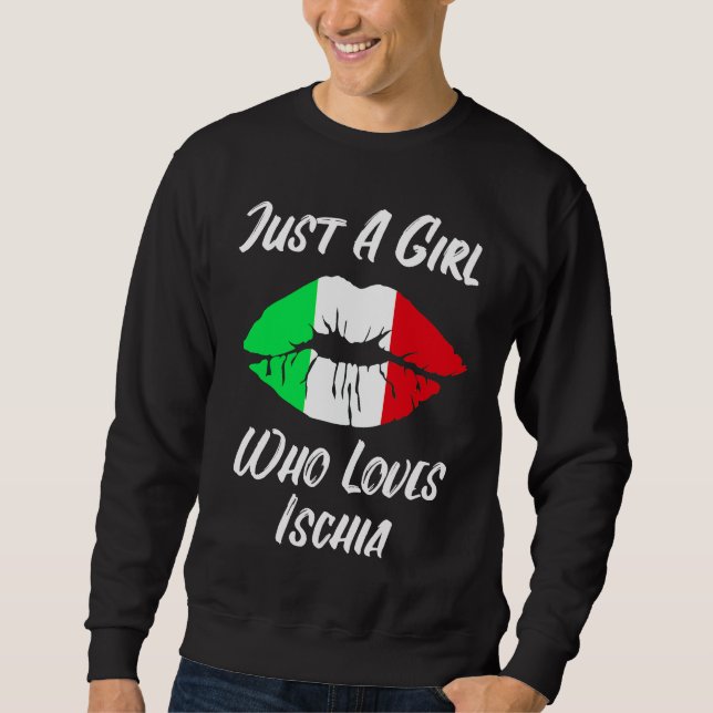 Lips Mouth Love Italian Flag Ischia Sweatshirt (Front)