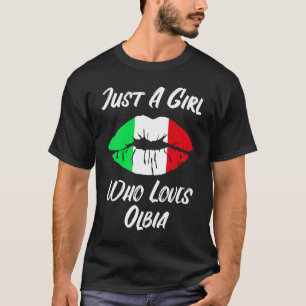Lips Mouth Love Italian Flag Olbia T-Shirt