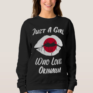 Lips Mouth Love Japanese Flag Okinawa Sweatshirt