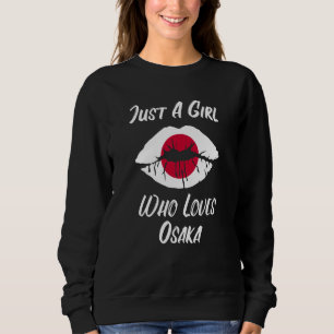 Lips Mouth Love Japanese Flag Osaka Sweatshirt
