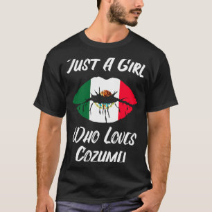 Lips Mouth Love Mexican Flag Cozumel T-Shirt