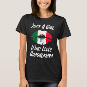 Lips Mouth Love Mexican Flag Guadalajara T-Shirt