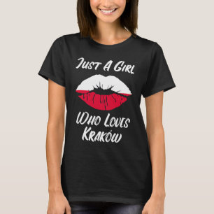 Lips Mouth Love Polish Flag Krakow T-Shirt