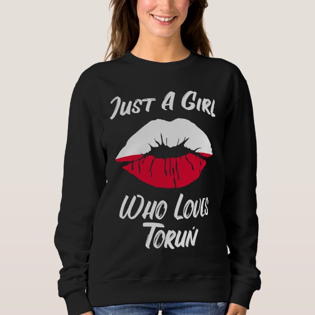 Lips Mouth Love Polish Flag Thorn Sweatshirt (Front)