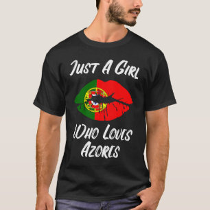 Lips Mouth Love Portuguese Flag Azores T-Shirt