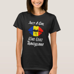 Lips Mouth Love Romanian Flag Transsylvania T-Shirt