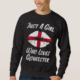 Lips Mouth Love Saint George's Cross Flag Gloucest Sweatshirt