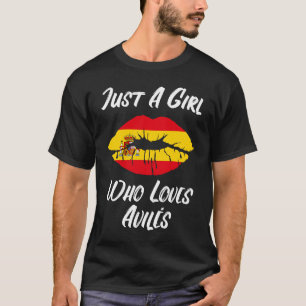Lips Mouth Love Spanish Flag Aviles T-Shirt