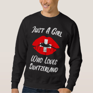 Lips Mouth Love Swiss Flag Switzerland Sweatshirt