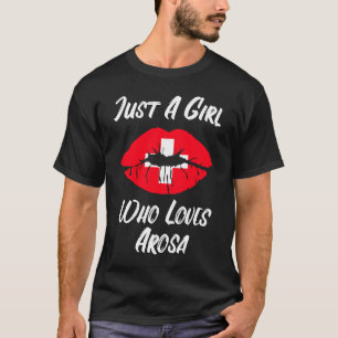 Lips Mouth Love Switzerland Flag Arosa T-Shirt