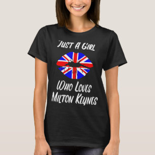 Lips Mouth Love Union Jack Flag Milton Keynes T-Shirt