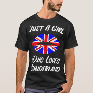 Lips Mouth Love Union Jack Flag Sunderland T-Shirt