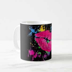 Lips Paint Splatter Coffee Mug
