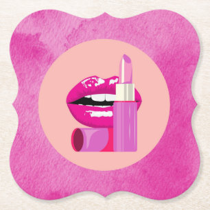 Lips Paper Coaster