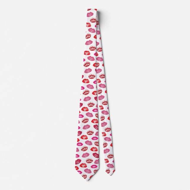 Lips Pattern Tie (Front)