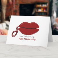 Lips Phone Calling to Say Happy Valentine's Day