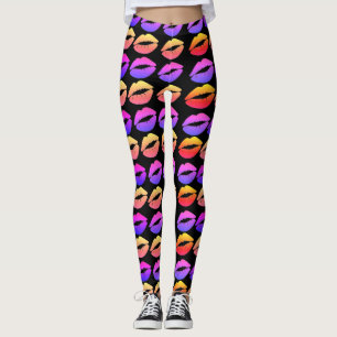 Lips print leggings