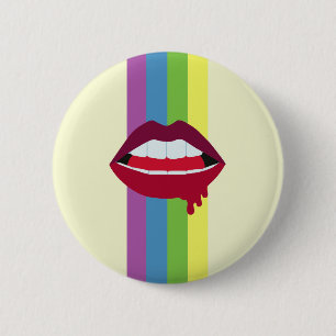 Lips & Rainbow Badge