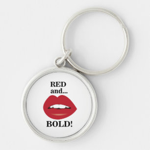 Lips Red and Bold Lips Key Ring