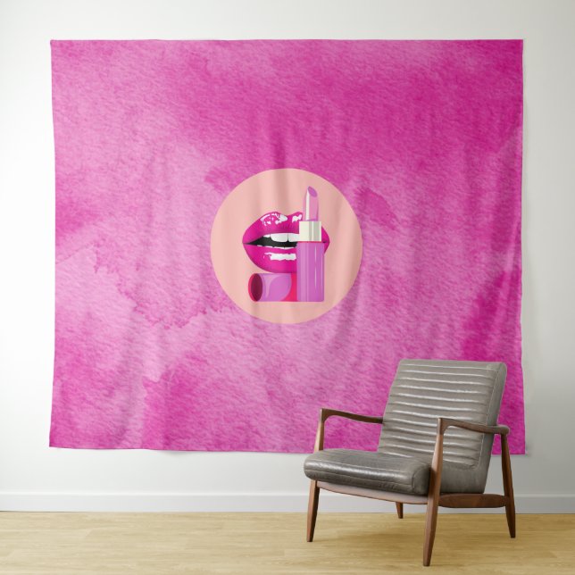 Lips Tapestry (In Situ (Horizontal))