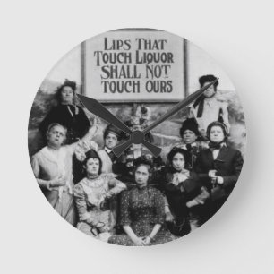 Lips That Touch Liquor Shall Not Touch Ours Round Clock