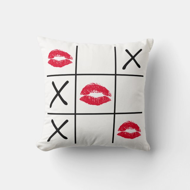 Lips Tic Tac Toe Cushion (Front)