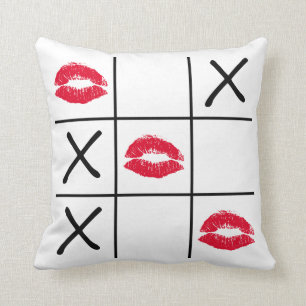 Lips Tic Tac Toe Cushion