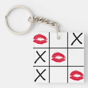 Lips Tic Tac Toe Key Ring
