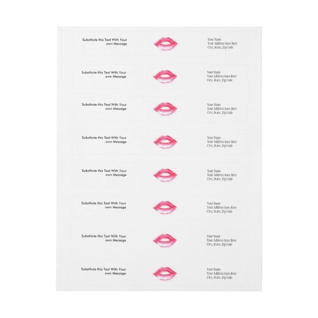 Lips Wraparound Address Label (Sheet)