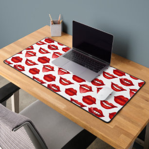 Lips Wrapping Paper Desk Mat