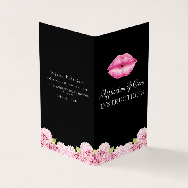 Lipsense Application Instructions Booklet Business Card (Outside)
