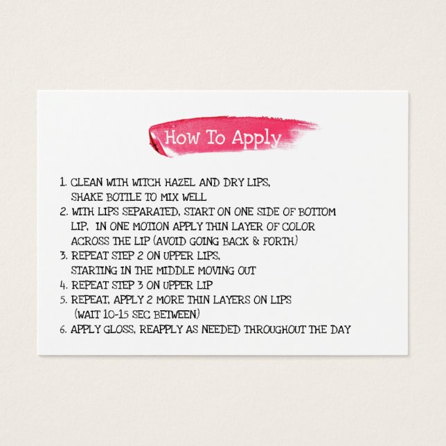 Lipsense Distributor Lips Stains How to Apply (Front)