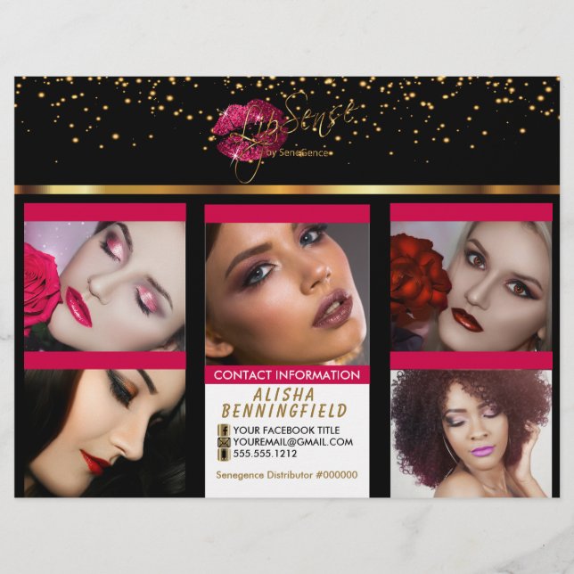 Lipsense Information -Trifold - Hot Pink Flyer (Front)