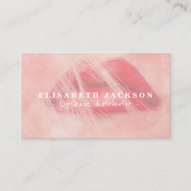 LipSense watercolor pink cool lipstick distributor Business Card (Front)