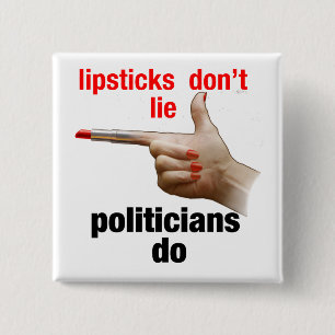 Lipstick 15 Cm Square Badge