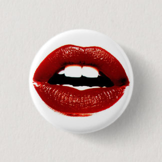 Lipstick 3 Cm Round Badge