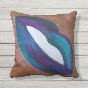 Lipstick Abstract Girly Lips Kiss XOXO Diva Glam Cushion