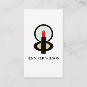 Lipstick and Makeup Mirror Business Card