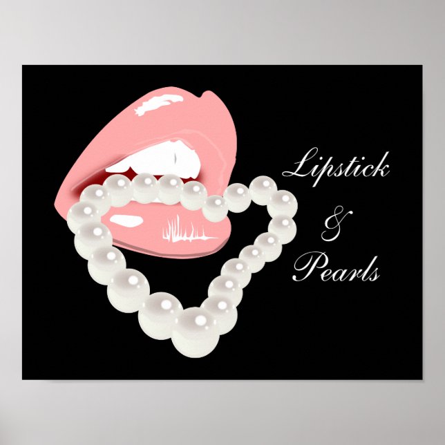 Lipstick and Pearls Poster (Front)