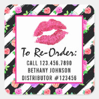 Lipstick Distributor Glam Rose Kiss Re-Order Label